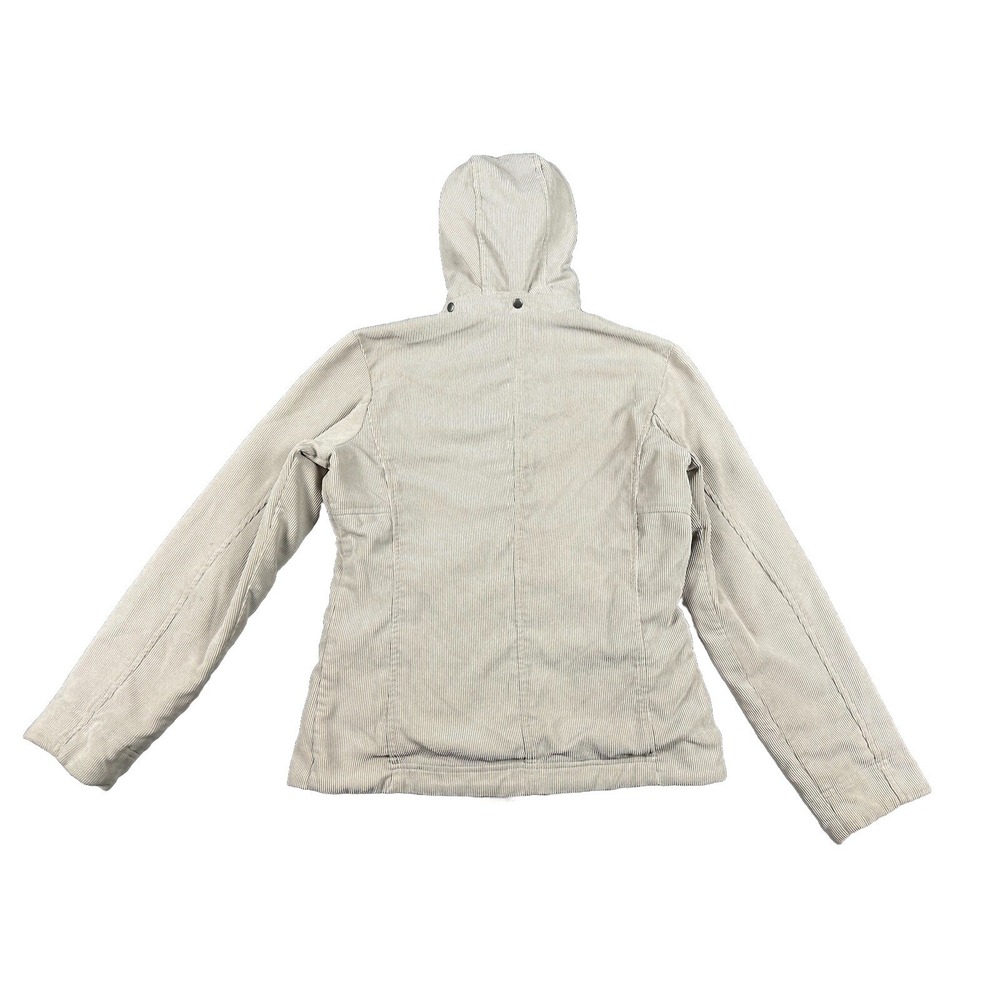Vtg Patagonia Corduroy Lined Jacket Small Removable Hoodie Beige Grey Snap Down - Picture 7 of 10